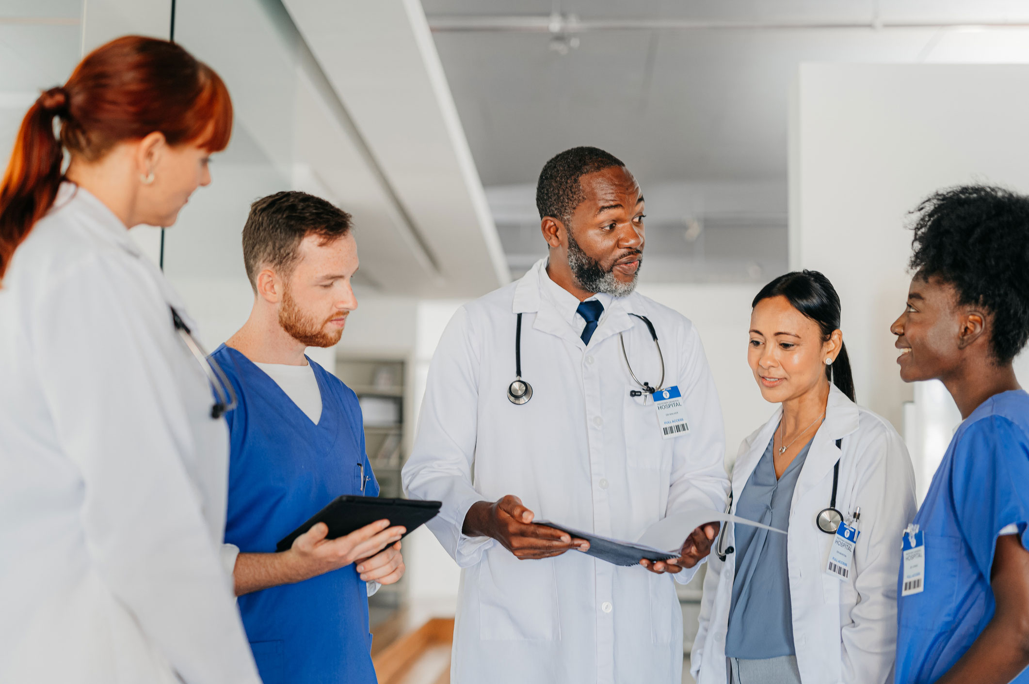 Medical professionals in discussion.